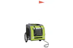 vidaXL 93843 Pet Bike Trailer Green And Grey Oxford Fabric&iron vidaXL 93843 Pet Bike Trailer Green And Grey Oxford Fabric&iron