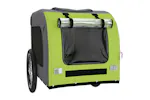 vidaXL 93843 Pet Bike Trailer Green And Grey Oxford Fabric&iron vidaXL 93843 Pet Bike Trailer Green And Grey Oxford Fabric&iron
