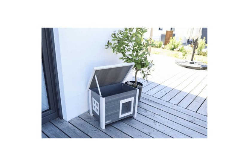 Kerbl 425770 Eco Cat House Eli 57x45x43cm Grey And White Kerbl 425770 Eco Cat House Eli 57x45x43cm Grey And White