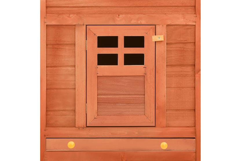 vidaXL 170872 Outdoor Rabbit Hutch With Run Brown Solid Fir Wood vidaXL 170872 Outdoor Rabbit Hutch With Run Brown Solid Fir Wood