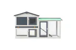 vidaXL 170840 Outdoor Large Rabbit Hutch Grey And White 145 X 45 X 84 Wood vidaXL 170840 Outdoor Large Rabbit Hutch Grey And White 145 X 45 X 84 Wood