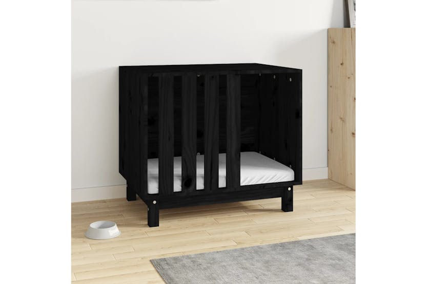 vidaXL 822485 Dog House Black 70x50x62cm Solid Wood Pine vidaXL 822485 Dog House Black 70x50x62cm Solid Wood Pine