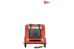 vidaXL 93837 Pet Bike Trailer Orange And Grey Oxford Fabric&iron vidaXL 93837 Pet Bike Trailer Orange And Grey Oxford Fabric&iron