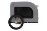 vidaXL 93841 Pet Bike Trailer Blue And Grey Oxford Fabric&iron vidaXL 93841 Pet Bike Trailer Blue And Grey Oxford Fabric&iron