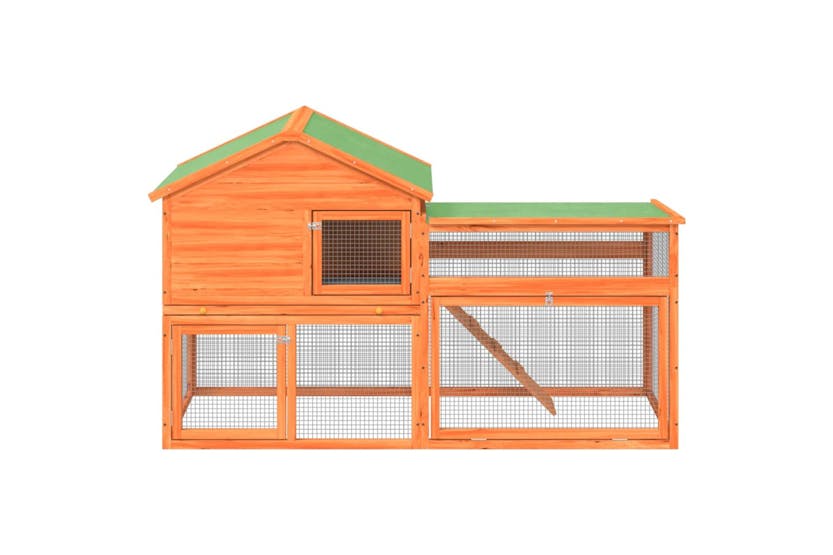 vidaXL 172276 Rabbit Hutch Brown 185.5x60.5x109.5cm Solid Wood Pine vidaXL 172276 Rabbit Hutch Brown 185.5x60.5x109.5cm Solid Wood Pine