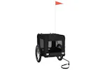 vidaXL 93919 Pet Bike Trailer Black Oxford Fabric&iron vidaXL 93919 Pet Bike Trailer Black Oxford Fabric&iron
