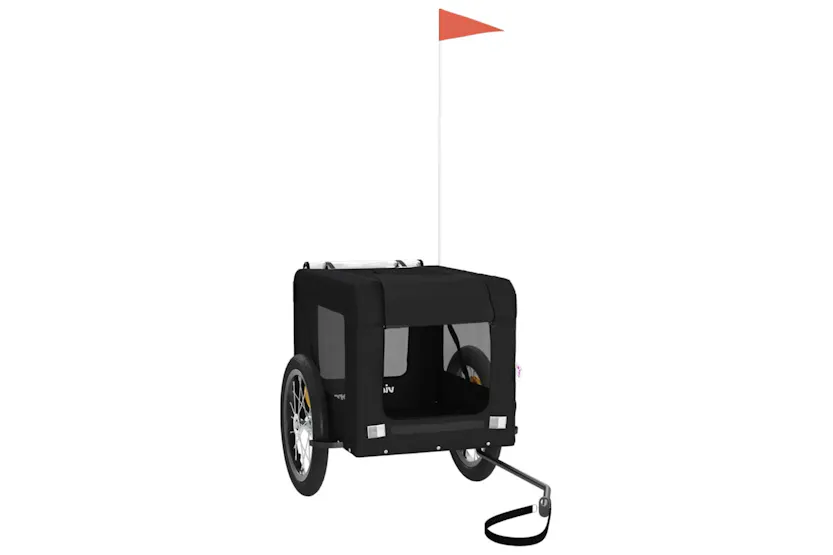vidaXL 93919 Pet Bike Trailer Black Oxford Fabric&iron vidaXL 93919 Pet Bike Trailer Black Oxford Fabric&iron