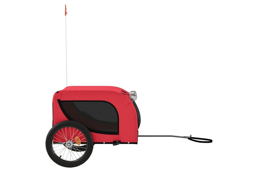 vidaXL 94006 Pet Bike Trailer Red And Black Oxford Fabric And Iron vidaXL 94006 Pet Bike Trailer Red And Black Oxford Fabric And Iron