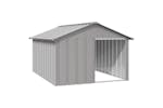 vidaXL 171543 Dog House Grey 116.5x153x81.5cm Galvanised Steel vidaXL 171543 Dog House Grey 116.5x153x81.5cm Galvanised Steel