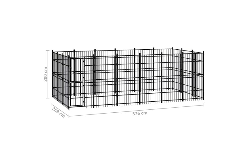 vidaXL 3097977 Outdoor Dog Kennel Steel 16.59 M2 vidaXL 3097977 Outdoor Dog Kennel Steel 16.59 M2