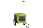 vidaXL 93927 Pet Bike Trailer Green And Black Oxford Fabric And Iron vidaXL 93927 Pet Bike Trailer Green And Black Oxford Fabric And Iron