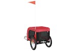 vidaXL 94006 Pet Bike Trailer Red And Black Oxford Fabric And Iron vidaXL 94006 Pet Bike Trailer Red And Black Oxford Fabric And Iron