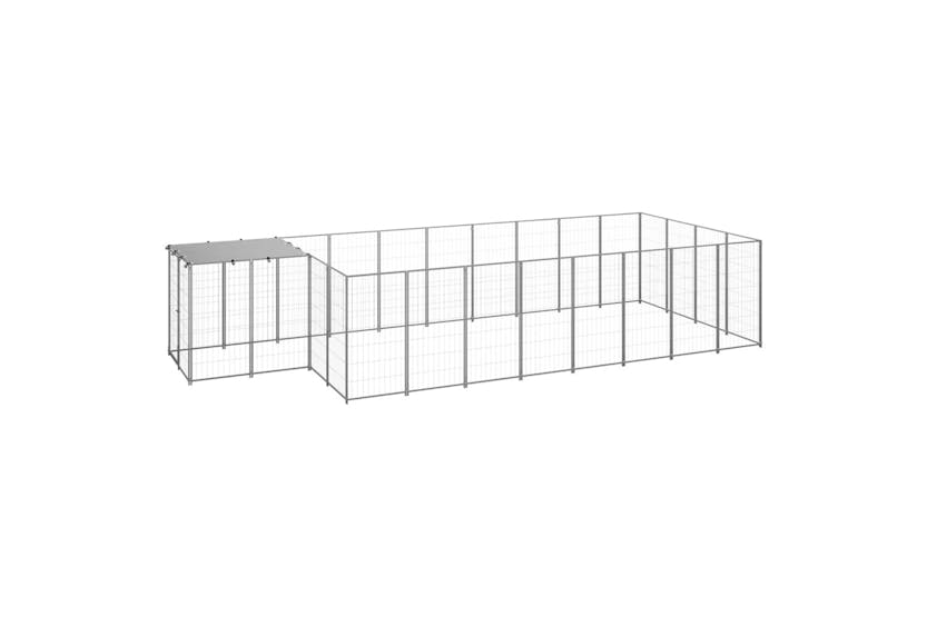 vidaXL 3082210 Dog Kennel Silver 10.89 M2 Steel vidaXL 3082210 Dog Kennel Silver 10.89 M2 Steel
