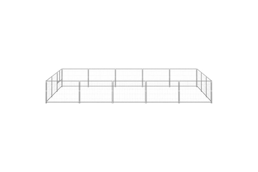 vidaXL 3082137 Dog Kennel Silver 15 M2 Steel vidaXL 3082137 Dog Kennel Silver 15 M2 Steel