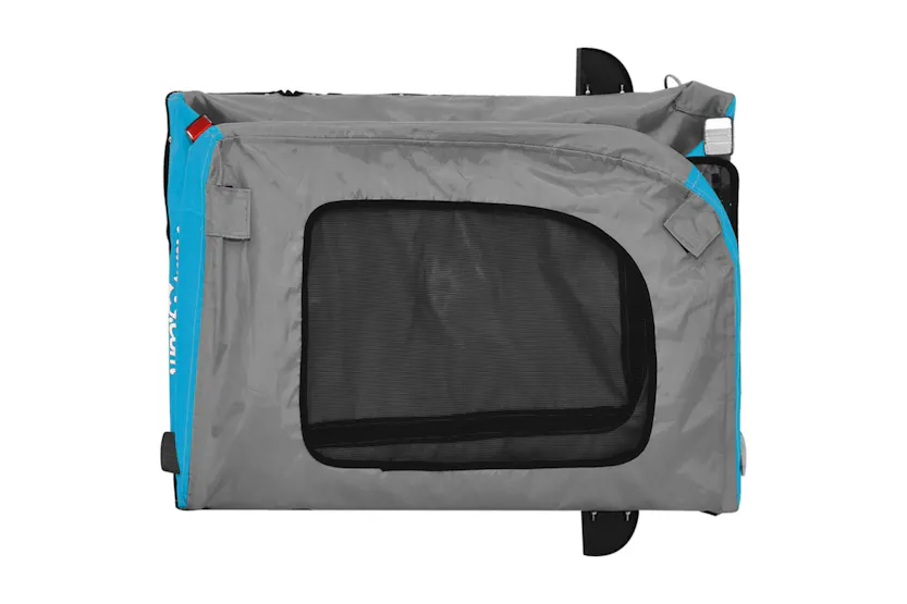 vidaXL 93841 Pet Bike Trailer Blue And Grey Oxford Fabric&iron vidaXL 93841 Pet Bike Trailer Blue And Grey Oxford Fabric&iron