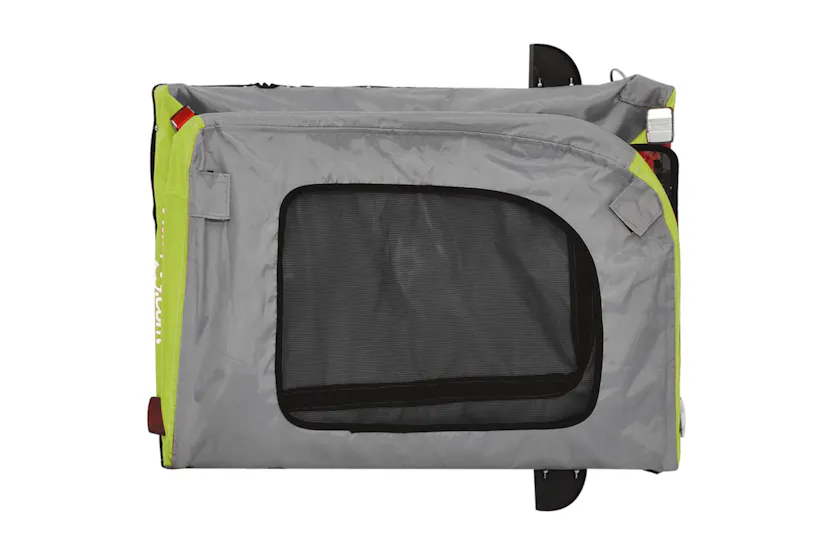 vidaXL 93843 Pet Bike Trailer Green And Grey Oxford Fabric&iron vidaXL 93843 Pet Bike Trailer Green And Grey Oxford Fabric&iron