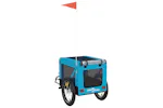 vidaXL 93918 Pet Bike Trailer Blue And Black Oxford Fabric&iron vidaXL 93918 Pet Bike Trailer Blue And Black Oxford Fabric&iron