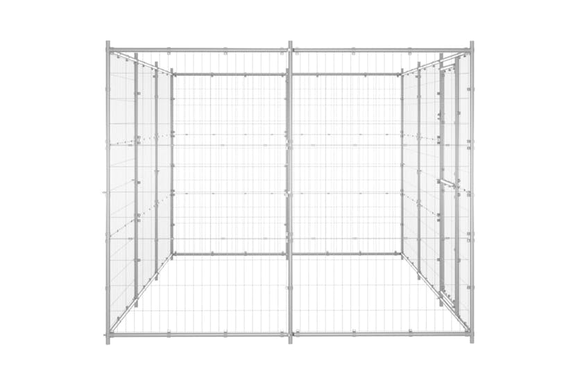 vidaXL 3082308 Outdoor Dog Kennel Galvanised Steel 7.26 M2 vidaXL 3082308 Outdoor Dog Kennel Galvanised Steel 7.26 M2