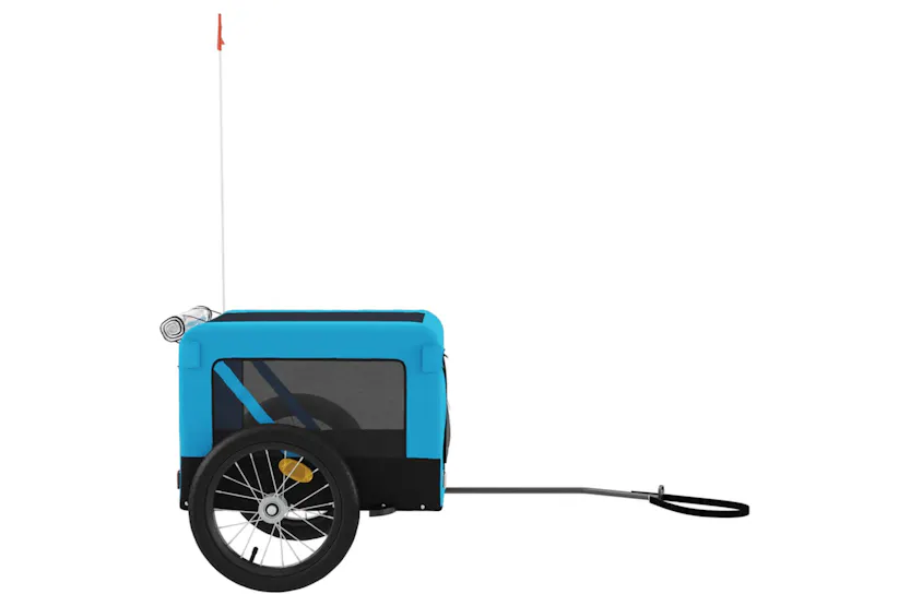 vidaXL 93918 Pet Bike Trailer Blue And Black Oxford Fabric&iron vidaXL 93918 Pet Bike Trailer Blue And Black Oxford Fabric&iron