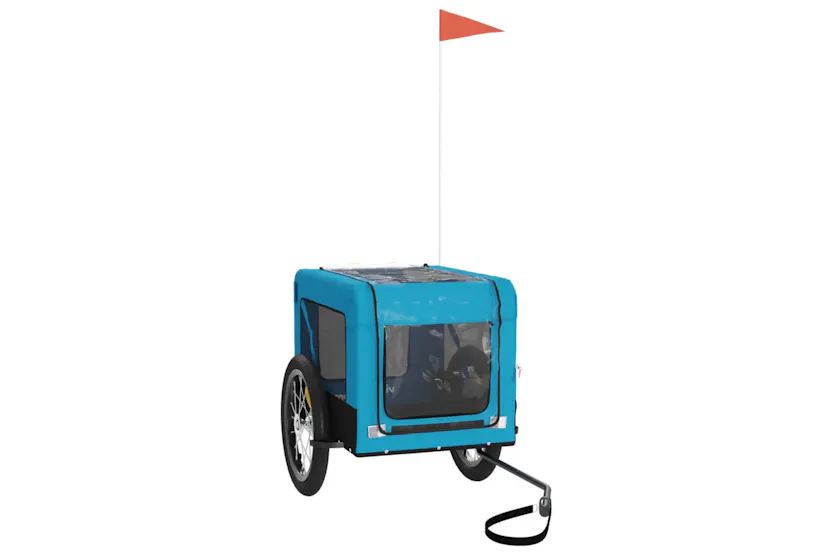 vidaXL 93918 Pet Bike Trailer Blue And Black Oxford Fabric&iron vidaXL 93918 Pet Bike Trailer Blue And Black Oxford Fabric&iron