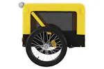 vidaXL 93924 Pet Bike Trailer Yellow And Black Oxford Fabric&iron vidaXL 93924 Pet Bike Trailer Yellow And Black Oxford Fabric&iron