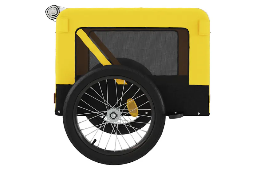 vidaXL 93924 Pet Bike Trailer Yellow And Black Oxford Fabric&iron vidaXL 93924 Pet Bike Trailer Yellow And Black Oxford Fabric&iron