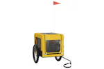 vidaXL 93924 Pet Bike Trailer Yellow And Black Oxford Fabric&iron vidaXL 93924 Pet Bike Trailer Yellow And Black Oxford Fabric&iron