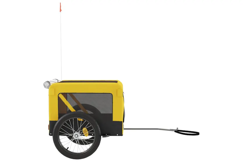 vidaXL 93924 Pet Bike Trailer Yellow And Black Oxford Fabric&iron vidaXL 93924 Pet Bike Trailer Yellow And Black Oxford Fabric&iron