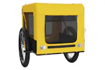 vidaXL 93924 Pet Bike Trailer Yellow And Black Oxford Fabric&iron vidaXL 93924 Pet Bike Trailer Yellow And Black Oxford Fabric&iron