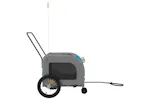 vidaXL 93855 Pet Bike Trailer Blue And Grey Oxford Fabric And Iron vidaXL 93855 Pet Bike Trailer Blue And Grey Oxford Fabric And Iron