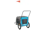 vidaXL 93855 Pet Bike Trailer Blue And Grey Oxford Fabric And Iron vidaXL 93855 Pet Bike Trailer Blue And Grey Oxford Fabric And Iron