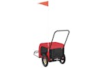 vidaXL 94013 Pet Bike Trailer Red And Black Oxford Fabric And Iron vidaXL 94013 Pet Bike Trailer Red And Black Oxford Fabric And Iron