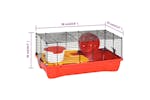 vidaXL 172220 Hamster Cage Red 58x32x36cm Polypropylene And Metal vidaXL 172220 Hamster Cage Red 58x32x36cm Polypropylene And Metal