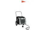 vidaXL 93888 Pet Bike Trailer Grey And Black Oxford Fabric And Iron vidaXL 93888 Pet Bike Trailer Grey And Black Oxford Fabric And Iron