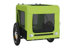 vidaXL 93913 Pet Bike Trailer Green And Black Oxford Fabric And Iron vidaXL 93913 Pet Bike Trailer Green And Black Oxford Fabric And Iron