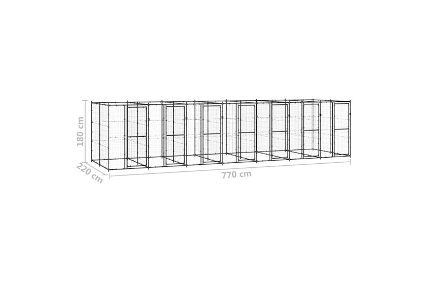 vidaXL 3082265 Outdoor Dog Kennel Steel 16.94 M2 vidaXL 3082265 Outdoor Dog Kennel Steel 16.94 M2