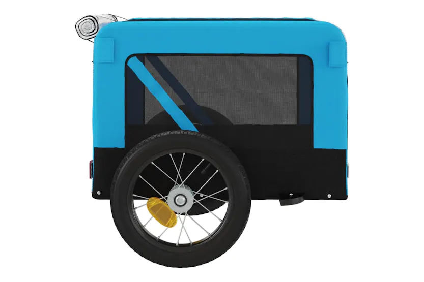 vidaXL 93911 Pet Bike Trailer Blue And Black Oxford Fabric&iron vidaXL 93911 Pet Bike Trailer Blue And Black Oxford Fabric&iron