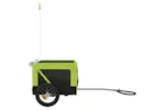 vidaXL 93913 Pet Bike Trailer Green And Black Oxford Fabric And Iron vidaXL 93913 Pet Bike Trailer Green And Black Oxford Fabric And Iron