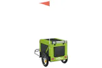 vidaXL 93913 Pet Bike Trailer Green And Black Oxford Fabric And Iron vidaXL 93913 Pet Bike Trailer Green And Black Oxford Fabric And Iron