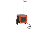 vidaXL 93907 Pet Bike Trailer Orange And Black Oxford Fabric&iron vidaXL 93907 Pet Bike Trailer Orange And Black Oxford Fabric&iron