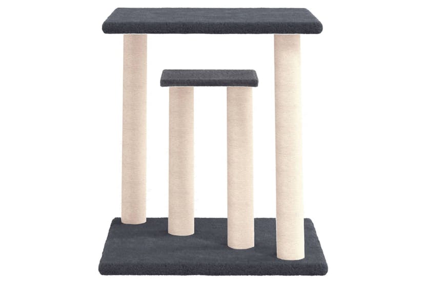 vidaXL 172045 Cat Scratching Posts With Platforms Dark Grey 50cm vidaXL 172045 Cat Scratching Posts With Platforms Dark Grey 50cm