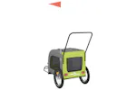 vidaXL 93857 Pet Bike Trailer Green And Grey Oxford Fabric And Iron vidaXL 93857 Pet Bike Trailer Green And Grey Oxford Fabric And Iron