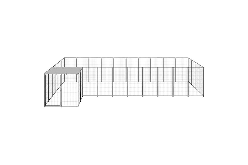 vidaXL 3082238 Dog Kennel Black 13.31 M2 Steel vidaXL 3082238 Dog Kennel Black 13.31 M2 Steel