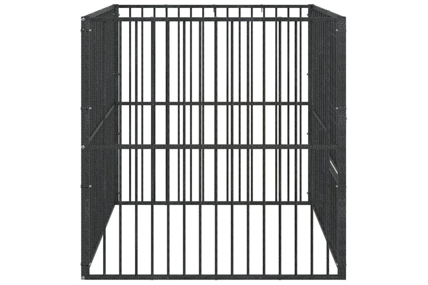vidaXL 172210 Dog Playpen 4 Panel Black Galvanised Steel vidaXL 172210 Dog Playpen 4 Panel Black Galvanised Steel