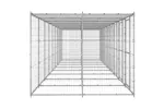 vidaXL 3082278 Outdoor Dog Kennel Galvanised Steel With Roof 21.78 M2 vidaXL 3082278 Outdoor Dog Kennel Galvanised Steel With Roof 21.78 M2
