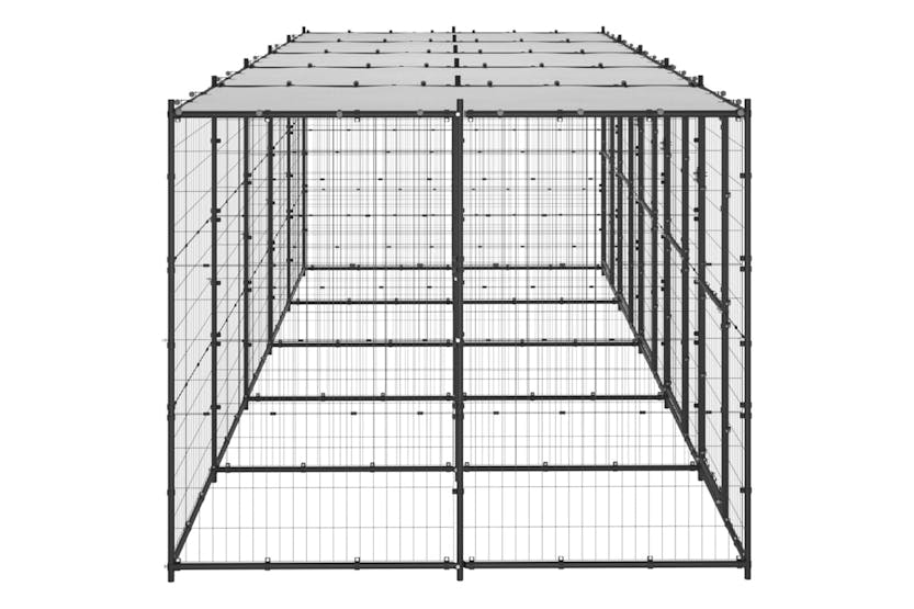 vidaXL 3082252 Outdoor Dog Kennel Steel With Roof 12.1 M2 vidaXL 3082252 Outdoor Dog Kennel Steel With Roof 12.1 M2