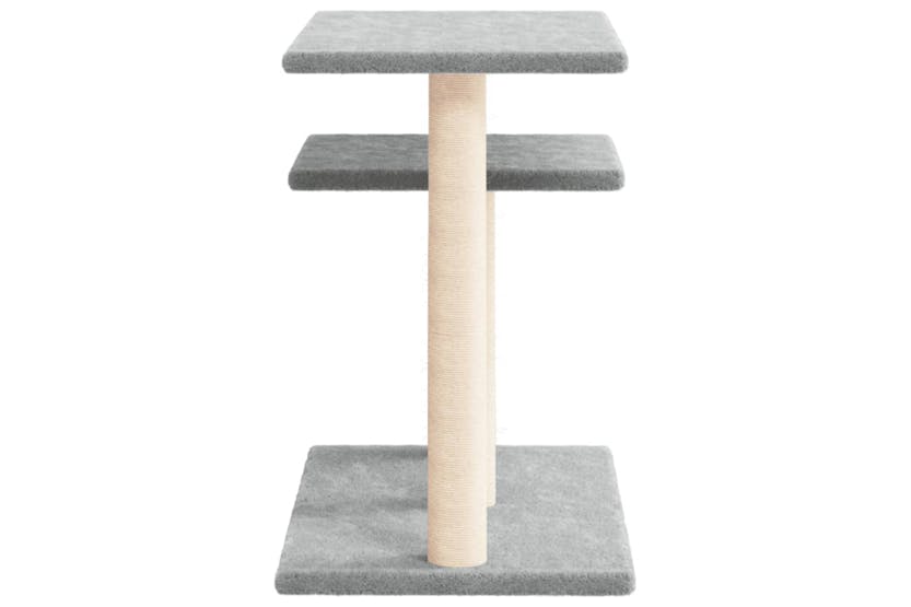 vidaXL 172047 Cat Scratching Posts With Platforms Light Grey 62.5cm vidaXL 172047 Cat Scratching Posts With Platforms Light Grey 62.5cm