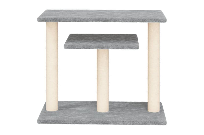 vidaXL 172047 Cat Scratching Posts With Platforms Light Grey 62.5cm vidaXL 172047 Cat Scratching Posts With Platforms Light Grey 62.5cm