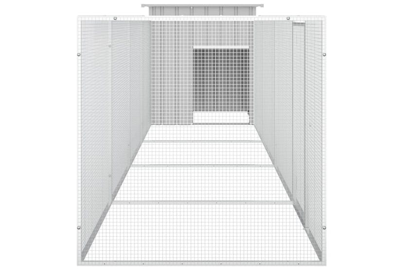 vidaXL 3106462 Chicken Cage Grey 500x91x100cm Galvanised Steel vidaXL 3106462 Chicken Cage Grey 500x91x100cm Galvanised Steel