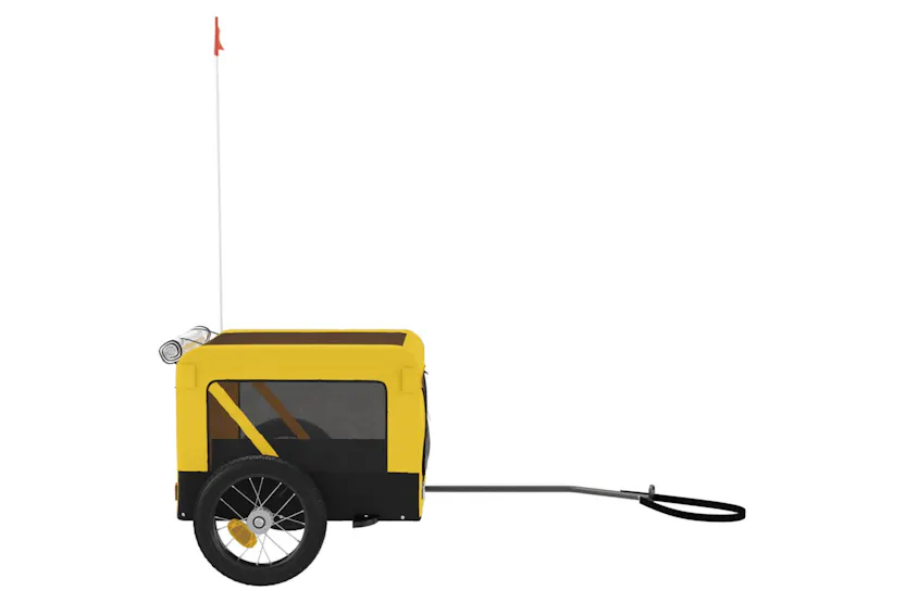 vidaXL 93910 Pet Bike Trailer Yellow And Black Oxford Fabric&iron vidaXL 93910 Pet Bike Trailer Yellow And Black Oxford Fabric&iron